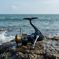 Screw-in Handle Fishing Reel with Shallow Spool left/right Interchangeable Metal Fishing Reel Sleek Compact for Anglers