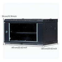 Cold-Rolled Steel Construction Wall Mount Network Cabinet Lockable Door Wall Mount Server Rack Good Heat Dissipation 19-Inch Network Cabinet Adjustable Shelf