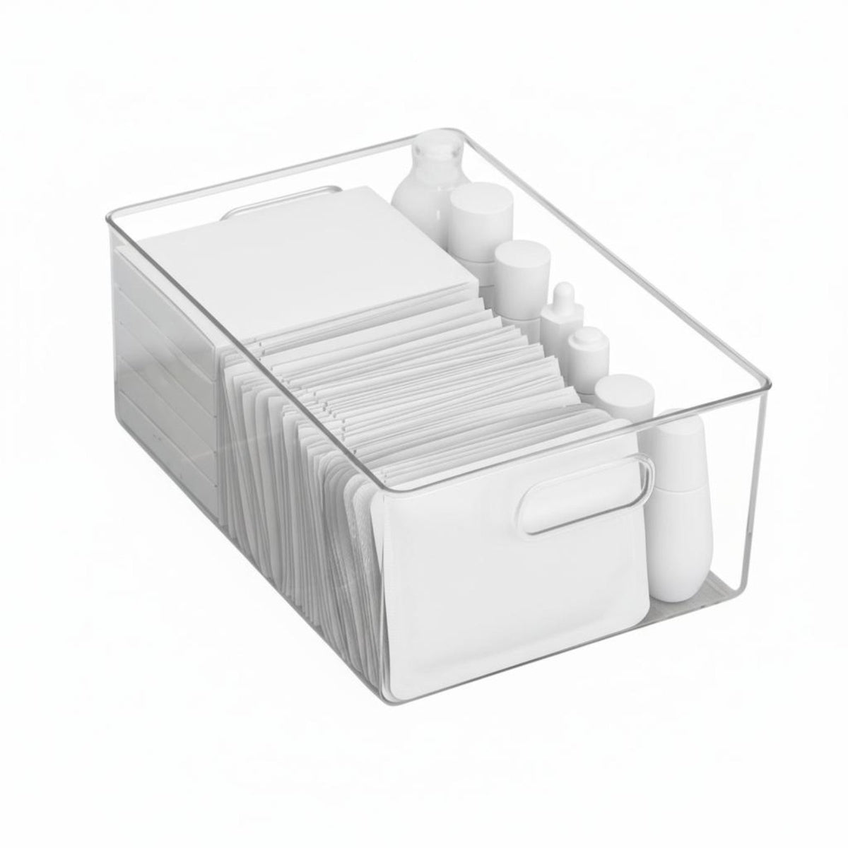 Stackable Drawer Box Japanese Inspired Desktop Organizer Transparent Design