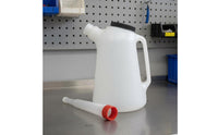 Long Spout Oil Can Leak-Resistant Cap Graduated Oil Dispenser Resistant Graduated Pitcher with Flexible Spout for Mechanics, Auto Repair, Garage