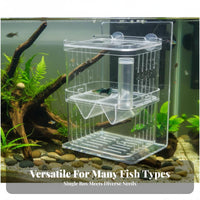 Aquatic Breeder Box High Clearness Buoyant Aquatic Breeding Box Removable Divider Multifunctional for Aquarists