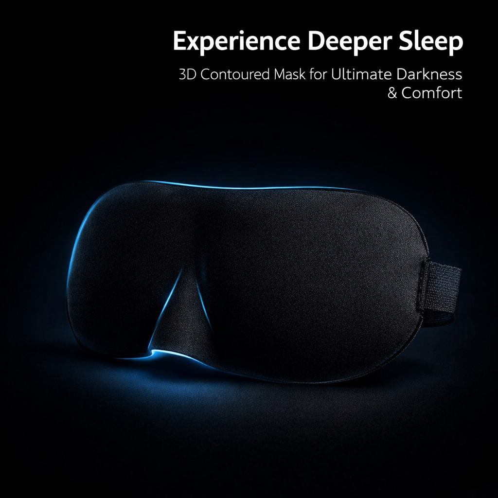 3D Contoured for Sleeping, Breathable Light Blocking Soft Polyester Night for Women and Men