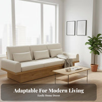 Armless Storage Couch Japanese design Sofa Minimalist Design Living Room Furniture for Apartment Dwellers, Small Homeowners, Den, Bedroom, Office