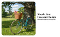 Lightweight Plastic Cycle Basket Sturdy Retro Bike Basket Easy to Clean for Commuting