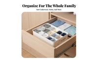 3 Pieces Compartmented Underwear Organizer Set Space-Saving for Students, Adults