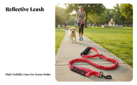 Shock Absorbing Dog Leash Reflective Dog Leash Pet Supplies for Large Dogs, Night Walking, Training