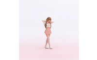 Girl Figurine Hand-Painted Resin Figure Realistic Miniature for Diorama