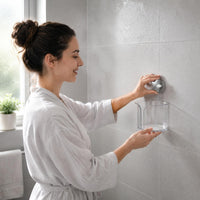 Cylindrical Suction Tissue Holder Transparent Wall-Mounted Tissue Holder Clear Household Storage Compact for Bathroom