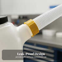 Easy to Read Markings Plastic Oil Can with Flexible Spout Sturdy Plastic Oil Jug with Spout Leakproof Design for Mechanics, DIY Enthusiasts