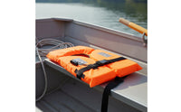 Reflective Strips Adult Foam Life Vest Adjustable Straps Orange Safety Vest with Whistle Rescue Life Jacket for Adults, Boaters, Boating, Kayaking, Fishing