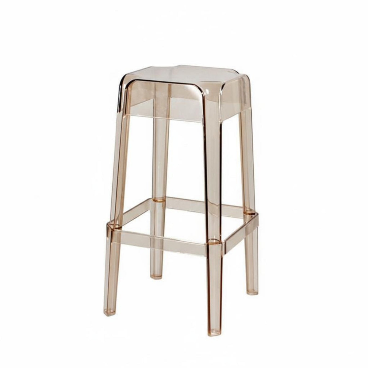 Nordic design Clear Acrylic High Stool Bar Height Transparent invisible Stool Foldable Folding Seat Minimalist Aesthetic for Interior Designers, Apartment Dwellers, Kitchen Island, Countertop, Small Spaces, Dining Room