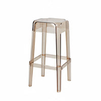 Nordic design Clear Acrylic High Stool Bar Height Transparent invisible Stool Foldable Folding Seat Minimalist Aesthetic for Interior Designers, Apartment Dwellers, Kitchen Island, Countertop, Small Spaces, Dining Room