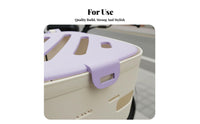 Rust-Resistant Electric Scooter Basket with Lid Lightweight Front Pet Carrier Basket Heavy Duty for Commuting