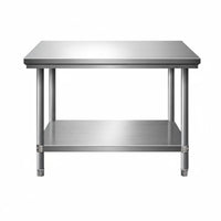 Easy to Clean Stainless Steel Work Table Rust Proof Stainless Steel Workbench Heat Resistant Kitchen Food Prep Table Unrestricted Standing Design for Restaurant Owners, Home Cooks, Homeowners, Bakery, Bar, Warehouse, Garage