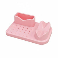 Multi-Compartment Electric Nail File and Bit Holder Space Saving Manicure Drill Station Organizer for Manicurists