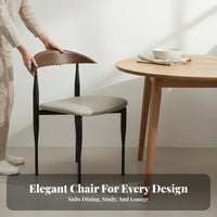 split rearrest rear Chair Retro design Dining Seating Minimalist Design sturdy Frame for Living Room