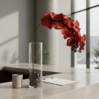 Vase Decoration Artificial Flower Lifelike Fake Flower Modern Design for Tabletop, Living Room, Office