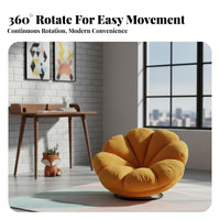 Comfortable Upholstery flower-shapedsupport rotating Chair Modern & fashion Upholstered rotating Armchair Easy to Assemble Lounge Seat Ergonomic Design for Readers, homeowners, Adults, Living Room, perusing alcove, Home Office, Reception Area