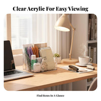 Clear Multi-Compartment organizer Space-Saving Clear Partitioned organizer for Dorm Room