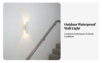 Waterproof up and down Wall Light Energy Efficient up down Wall Light Hardwired Die-Cast Aluminum Body for Interior Designers, Business Owners, Stairway, Staircase, Living Room, Bathroom