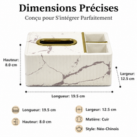 Leather Tissue Box, Modern Decorative Rectangular, Remote Control Storage for Living Room, Office