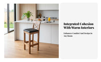 With Backrest Cross Back Bar Chair Stable Structure High Stool Integrated Footrest Seating Furniture Armless Design for Homeowners, Adults, Business Owners, Cafe, Reception Area, Restaurant, Eatery