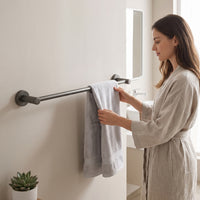 Modern Wall-Mounted Towel Bar Rustproof Towel Bar Rustrust-Resistant Hardware Easy to Install for Bathroom