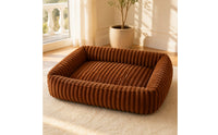Luxurious Pet Bed Cozy Corduroy Pet Bed Cat Couch for Dogs, Bedroom, Indoor