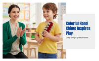 Percussion Chime with Plush Handle, Kids Hand Rattle, Early Education, Kindergarten, Student Performance, Red Navy