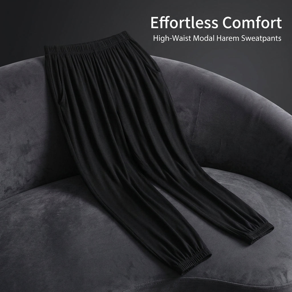 Trousers for Women UK High Waist Joggers with Pockets, Harem Pants for Workout Clothes, Soft Breathable Loungewear