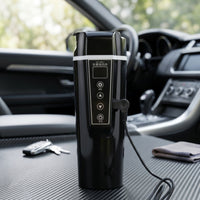 Smart Temperature Control Car Insulated Container with Digital Display Vehicle-Mounted Electric Car Cup Phthalate-Free Phthalate-Free-Safe Heated Travel Mug Stainless Steel for Drivers, Road Trippers, Commuters, Cars, Trucks