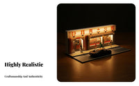 1:64 Scale Building Model With Lights Sand Table Architectural Model Detailed Miniature Cityscape Photography Prop for Collectors, Collection Showcase
