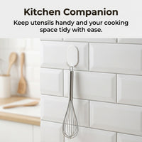 Iron Utility Hooks 10 Pack No Drill Strong Adhesive Wall Hooks, Heavy Duty Kitchen Adhesive Hooks for Apartment Must Haves