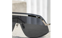 Oversized Visor Sunglasses Rimless Modern Silhouette Sunglasses Non-Polarized Sun Shades for Women, Driving