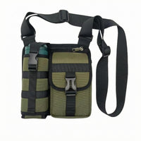 Oxford Cloth Single-Shoulder Crossbody Bag Adjustable Strap Utility Crossbody Bag Front Flap Pocket for Outdoor Use