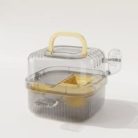 Portable Hamster Cage and Travel Hamster Cage Villa, Rectangular Pet Carrier with Wheel and Water Bottle, Simple Style for Outdoor Use for Hamsters