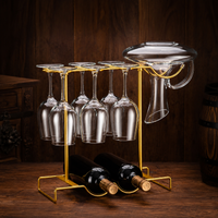 Hanging Stemware Rack Bar Glass Storage Holder Modern Minimalist Metal Design