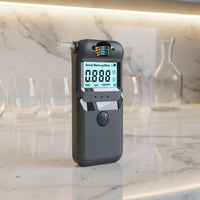 High Precision Breath Alcohol Analyzer Fast Results Digital Alcohol Tester Hygienic Detachable Mouthpiece Testing Device for Drivers