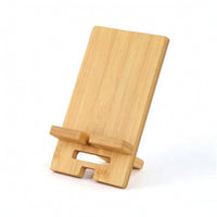 Wooden Phone Stand Handshands-off Desktop Phone Holder Wooden Stand with Ledge Minimalist Angled for Desk, Screen Calls
