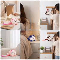 Soft Toy Cat Keychain Tiny-Cat Soft Toy Keychain Bag Charm Furry Pendant High-Quality for Girls, Backpack, Handbag