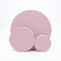 3 Pieces Cylindrical Display Risers Matte Round Photography Blocks Cosmetic Display Pedestals Minimalist Acrylic Cylinder