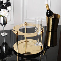 Stainless Steel Bullet Shot Glass Rack with Ice Bucket for Bars