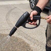 Car Cleaning and Car Wash Kit with Foam Sprayer, High Pressure Nozzle and Foam Lance Bundle, 1L Adjustable Foam Unit, Black and Brass Set