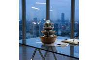 Decorative Ball Top Tabletop Water Fountain Easy to Use Tabletop Fountain Soothing Sound Table Ornament Stone Look for Shop Opening, Entryway, Office