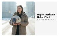 Full Face Winter Helmet Skin-Friendly Interior Thermal Helmet Quick Release Strap Impact-Resistant Headwear for Cold Weather, Street Riding, Outdoor
