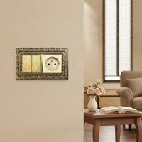 Brass Switch Cover Gold-Toned Electrical Faceplate Decorative Wall Plate Textured Hardware Retro for Interior Designers