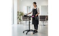 Rolling Salon Tray Rolling Workstation Rolling Tray Movable Furniture for Hairstylists, Nail Technicians, Barbershop, Cosmetics Studio