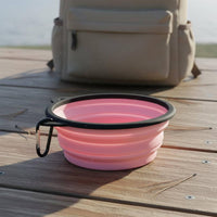 Portable Pet Travel Bowl Lightweight Foldable Double Pet Bowl for Dogs, Cats, Outdoor, Camping, Hiking