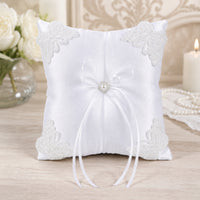 Satin Wedding Band Pillow Elegant Band Bearer Pillow Soft Easy to Carry for Bride