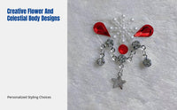 Small Forehead Sticker, Tassel Crystal, Face Decoration, Mica Powder, Children, Performance, 3D Effect